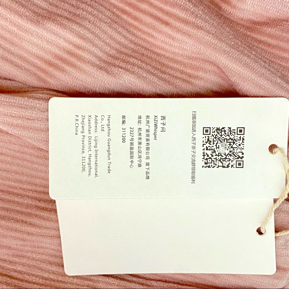 Xizi Kids NWT Soft Pale Pink Lined Corduroy Pants with Pom-pom Ties - Picture 11 of 15